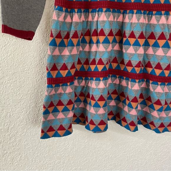 Hanna Andersson Girls Grey/Burgundy Winter Dress Size 8 - Picture 3 of 7